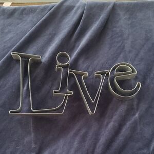 Metal 'Live' Wall Decor